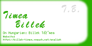 timea billek business card